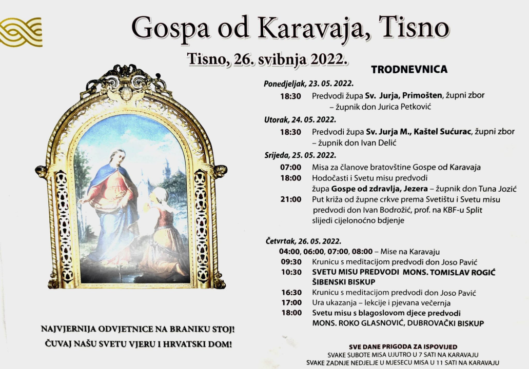 Tisno na proslavi Gospe od Karavaja očekuje tisuće hodočasnika 