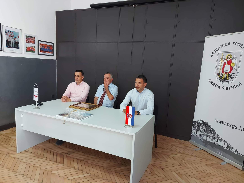 STK Šibenik i predsjednik HSTS Pospiš na prijemu u Zajednici sportova grada Šibenika
