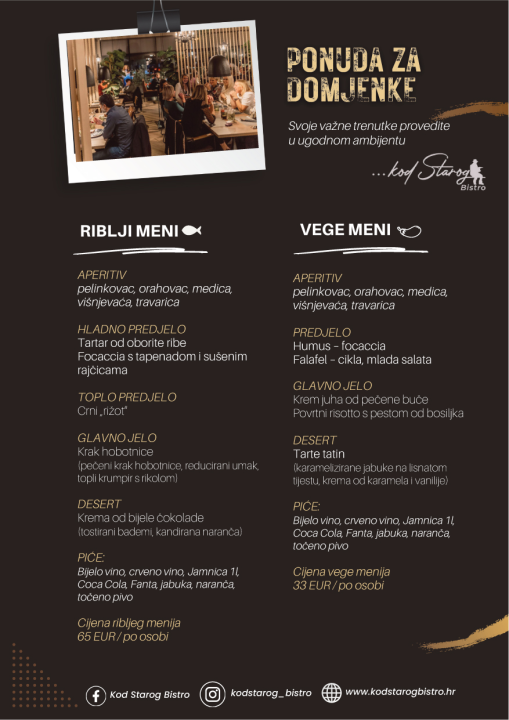 Bistro Kod Starog ima odličnu ponudu menija za domjenke!