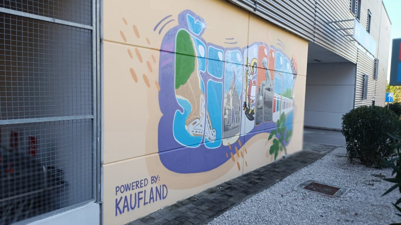 Lijep mural posvećen Šibeniku osvanuo na Kauflandu: Sve pohvale!