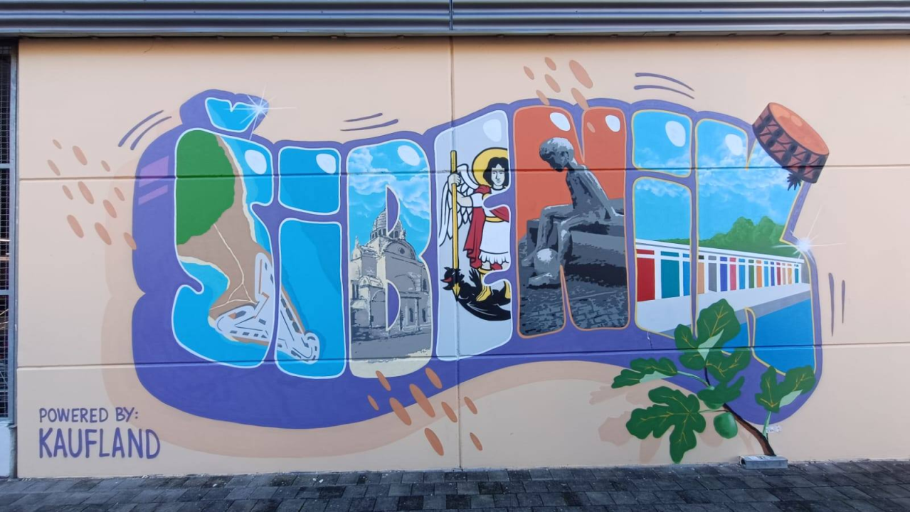Lijep mural posvećen Šibeniku osvanuo na Kauflandu: Sve pohvale!