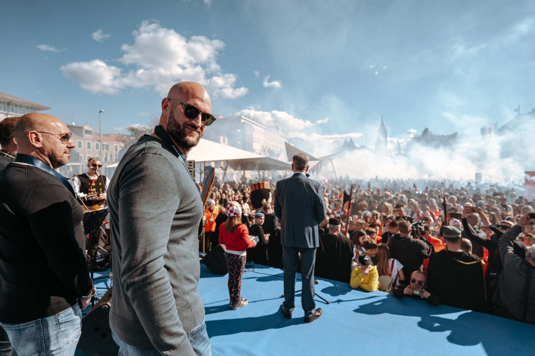 Šibenčani masovno dočekali svjetske prvake, Tucak: 'Gdje god pođem osjećam ljubav koju mi pružate'