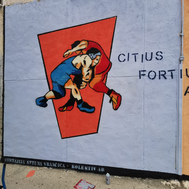 Dva murala u dvorištu gimnazije na 80 kvadrata zida: Grafiti kao umjetnost, a ne vandalizam