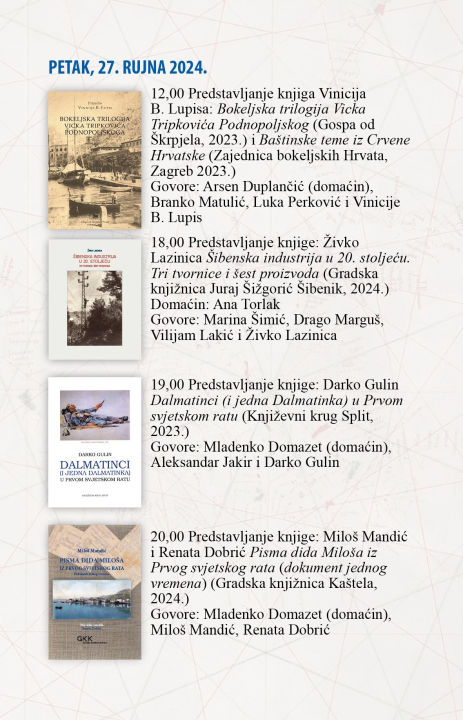 Predstavljanje knjiga dvojice Šibenčana na manifestaciji 'Knjiga Mediterana' u Splitu