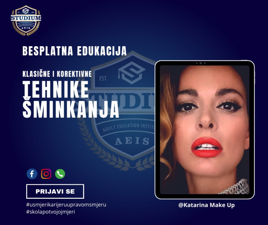 Upišite besplatni tečaj šminkanja pod vodstvom Katarine Jukić 