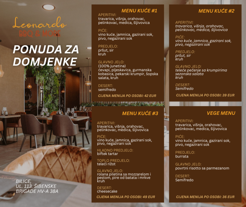Leonardo BBQ &amp; More – Idealno mjesto za vaš savršeni domjenak! 