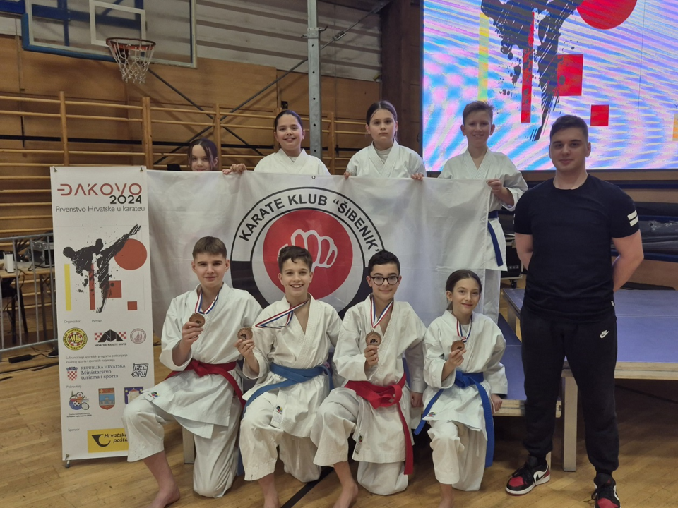 Karate klub Šibenik došao do medalja na Prvenstvu Hrvatske
