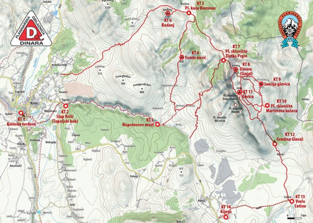 Planinarima iz Šibenika i Knina vrijedno priznanje za uspostavu PO Dinara