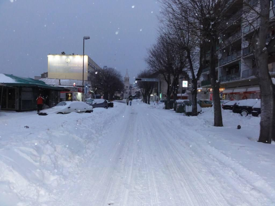 Snijeg u Šibeniku 2012. godine