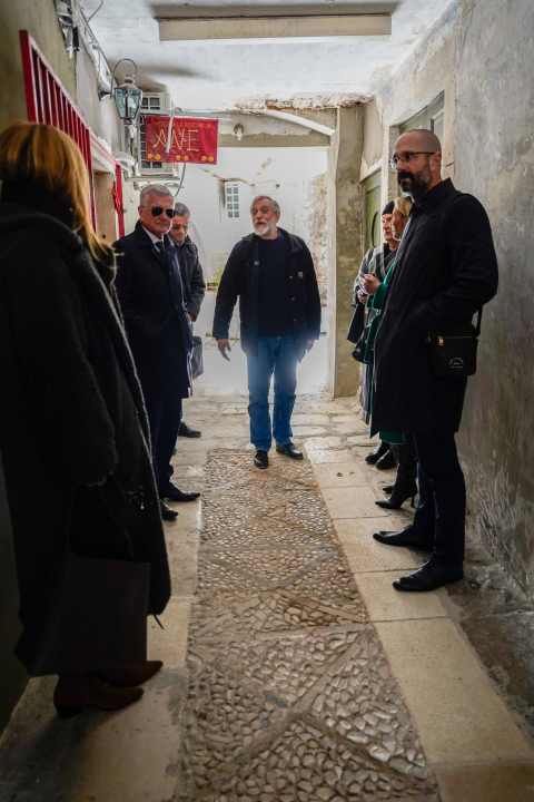 Burić i Mileta u obilasku obnovljenih arhitektonskih detalja u Šibeniku