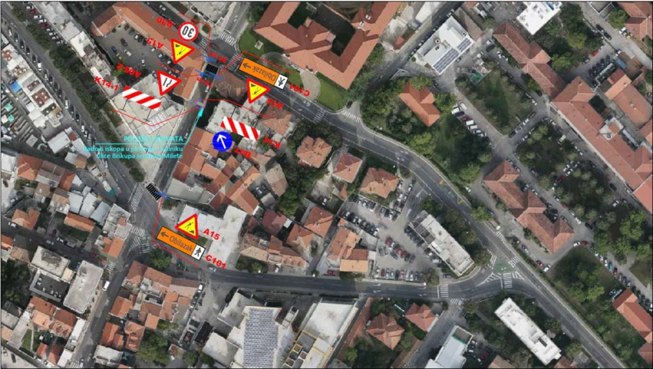 U Ulici Stjepana Radića u Šibeniku od idućeg tjedna radovi