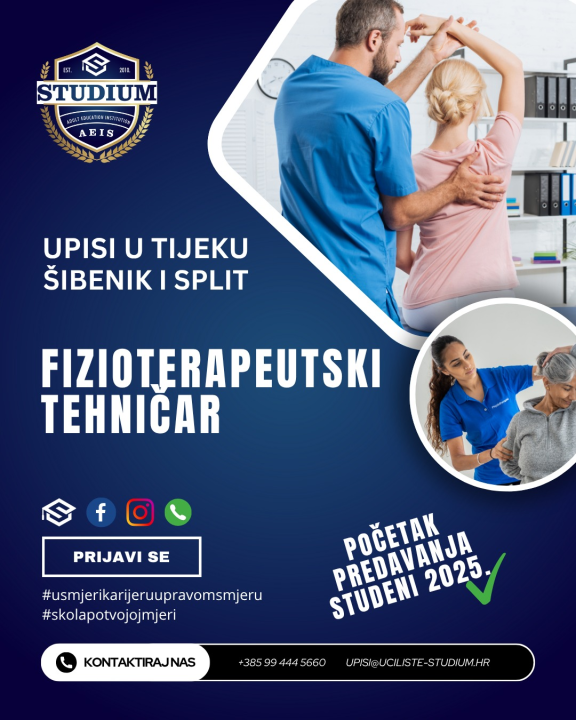 FOTO Do stabilnog zaposlenja uz program za kozmetičara i fizioterapeutskog tehničara na Učilištu Studium Šibenik!