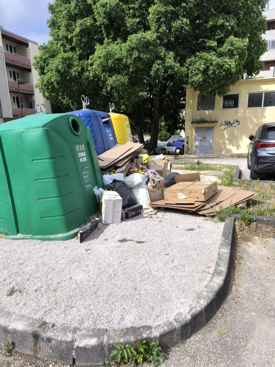'Katastrofa na što liči kvart': Prekrcani kontejneri i gomile smeća na Šubićevcu