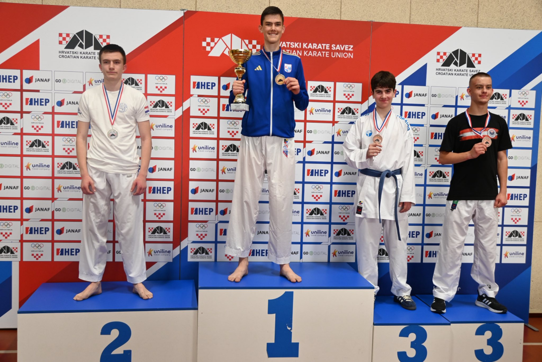 Veliki uspjeh karataša Okita na Prvenstvu Hrvatske: Gabrijela kadetska prvakinja, Elin i Josip brončani