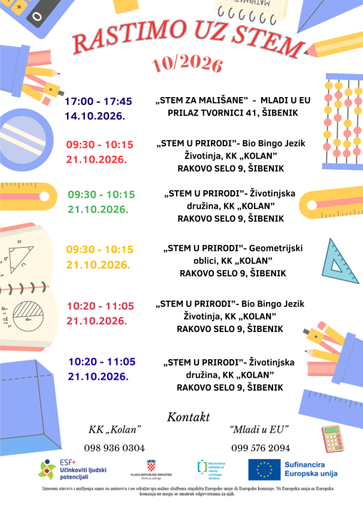 Rastimo uz STEM: Provjerite kalendar aktivnosti za listopad   