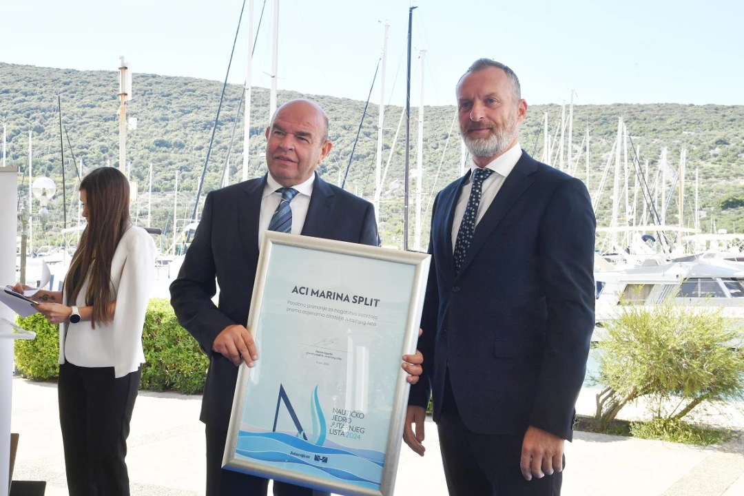 Rogoznička marina Frapa osvojila srebro na dodjeli nagrada za 'Nautičko jedro 2024.'