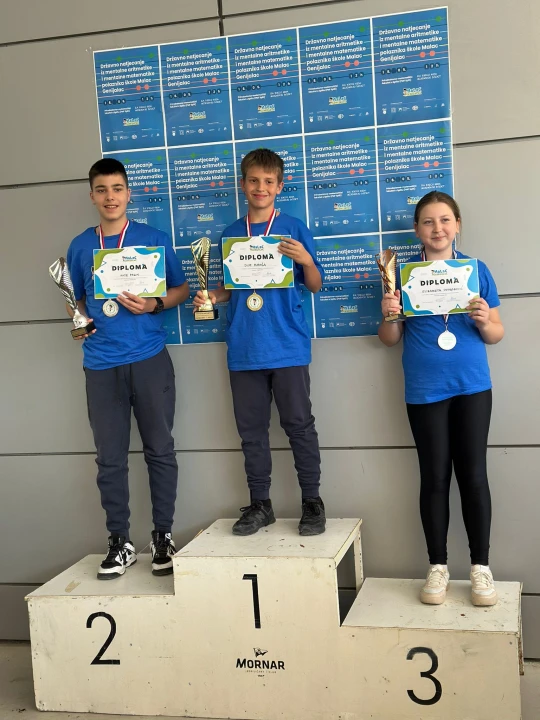 FOTO: Malci Genijalci iz Šibenika rasturili Državno natjecanje iz mentalne aritmetike i matematike