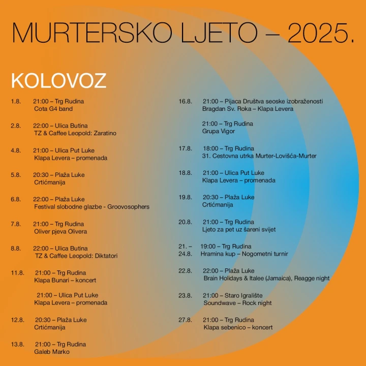 Program Murterskog ljeta 2025.