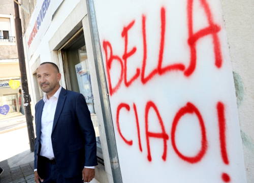 Pronašli smo autora grafita 'Bella ciao': 'Napravio sam to iz inata, ovi naši izbori su ionako cirkus...'