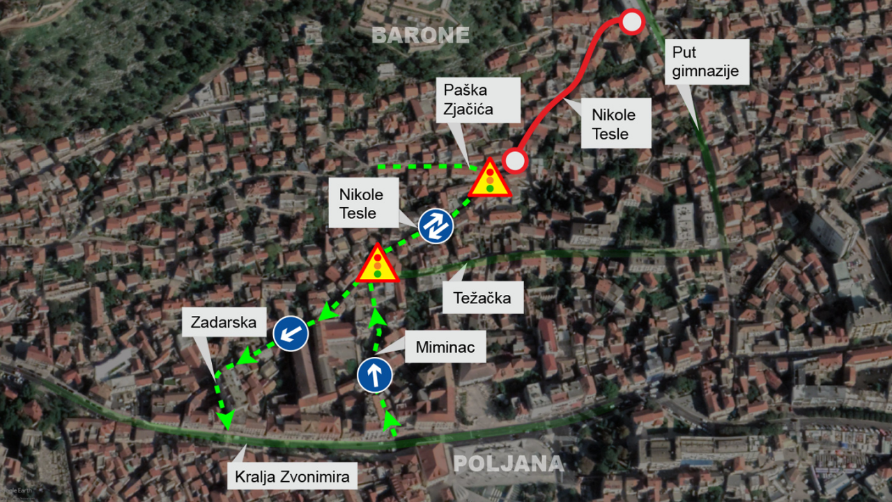 Nova prometna regulacija u Mimincu, radovi u Ulici Nikole Tesle se nastavljaju prema Putu gimnazije