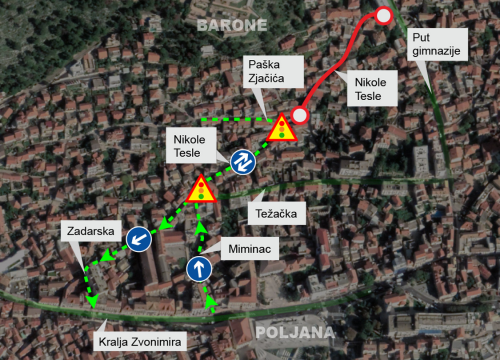Nova prometna regulacija u Mimincu, radovi u Ulici Nikole Tesle se nastavljaju prema Putu gimnazije