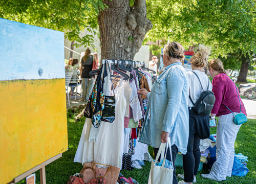 Fotografija 9 - Ispred Azimuta održan prvi Buvljak nakon korona pauze: Opuštena kupovina, kava i druženje na travnjaku