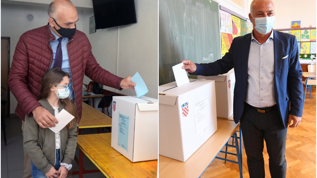 Kandidati za šibensko-kninskog župana Goran Pauk i Marko Jelić glasovali u drugom krugu izbora