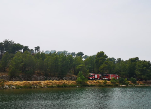 Fotografija 2 - Ugašen požar u Dumbokoj: Kanader napustio požarište, izgorjela borova šuma