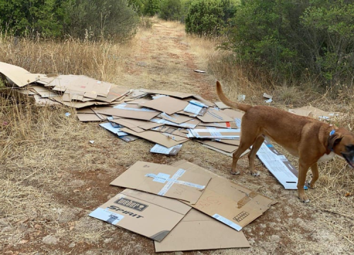 Žena pobacala kartone na Jamnjaku: Zaboravila skinuti naljepnicu s imenom