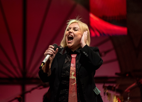 Fotografija 30 - Odijela, ležerne košulje, otkačene kombinacije, svečane haljine: Pogledajte što se nosilo na pozornici 24. Šansone