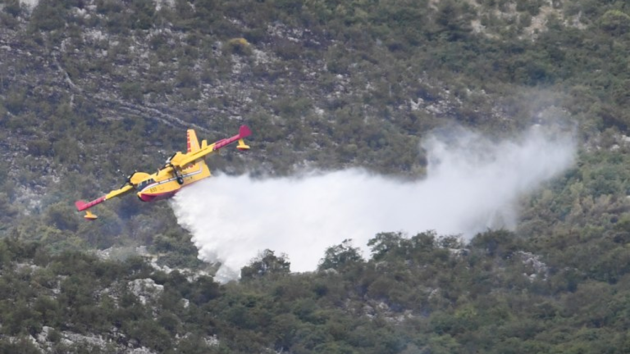 Hrvatski kanader gasi požar u crnogorskom primorju