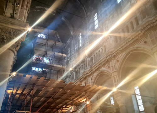 Fotografija 10 - Počinju novi radovi u šibenskoj katedrali, čisti se središnji svod: 'Na velikim svjetskim spomenicima uvijek je neka skela'