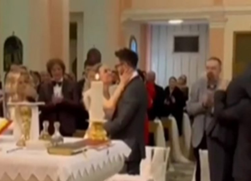 Pojavila se snimka prvog poljupca friško vjenčanih Graše i Hane