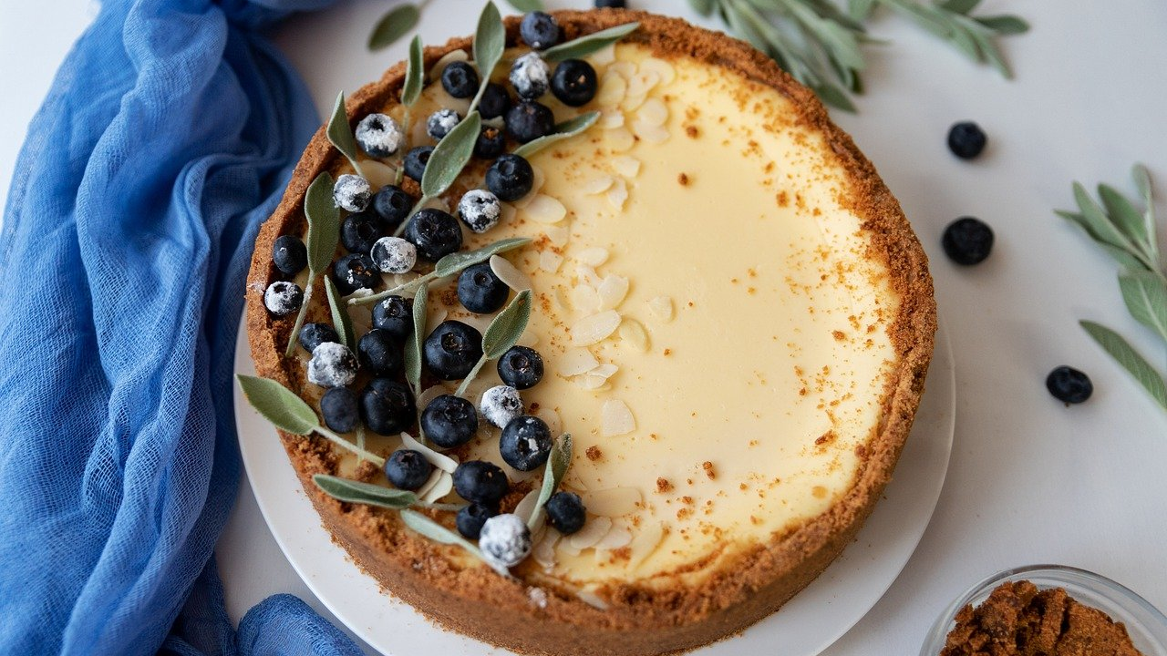 Prefin kolač koji se ne peče, cheesecake s borovnicama