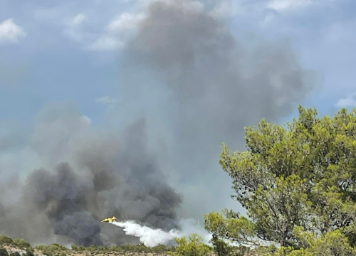 Fotografija 8 - U tijeku sanacija požarišta u Vrpolju: Na terenu 60 vatrogasaca i 21 vozilo
