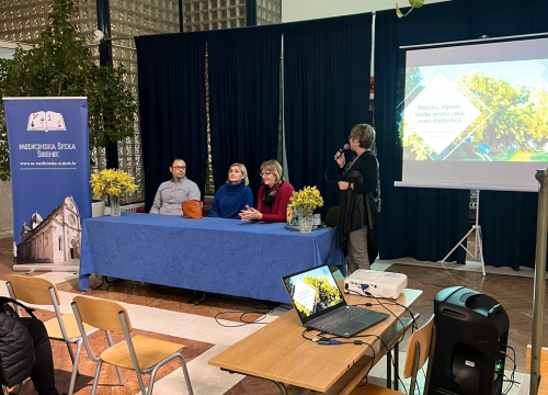 Fotografija 4 - U povodu Dana mimoza i Nacionalnog dana borbe protiv karcinoma vrata maternice održana tribina u Medicinskoj školi