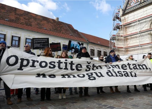Prosvjed zbog smrti Matijanića: 'Poručujemo AP, ovo je tema koju nikada nećemo zaboraviti'
