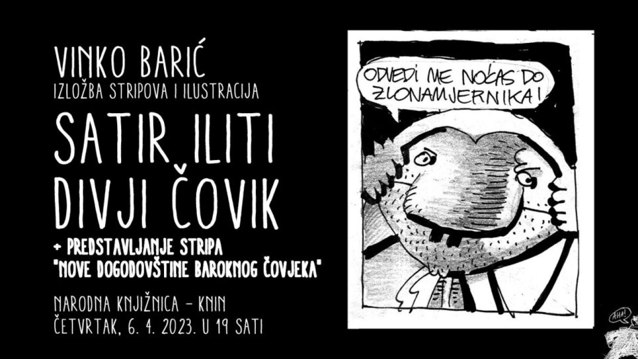 U kninskoj knjižnici izložba i promocija stripa Vinka Barića