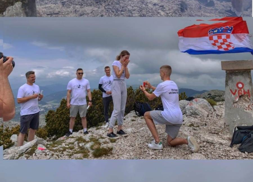 Fotografija 21 - Kninjanin Ivan Džepina obišao 158 hrvatskih vrhova, a na posljednjem je zaprosio djevojku