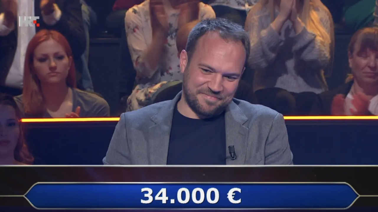 Josip Pavić u Milijunašu osvojio 34 tisuće eura. Tarik: 'Hvala na divnom kraju sezone'