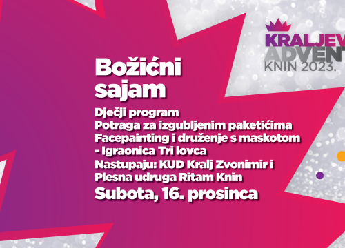 Fotografija 2 - Božićni sajam, dječji program i koncert MoonLight banda ovu subotu na Kraljevskom adventu u Kninu!