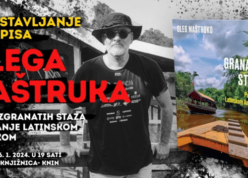 Oleg Maštruko večeras u Kninu predstavlja putopis 'Vrt razgranatih staza'