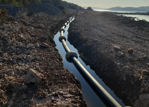 Fotografija 2 - Izvedeno 553 metra podmorskog vodovoda od Srime, preko Prvića do Kaprija i Žirja