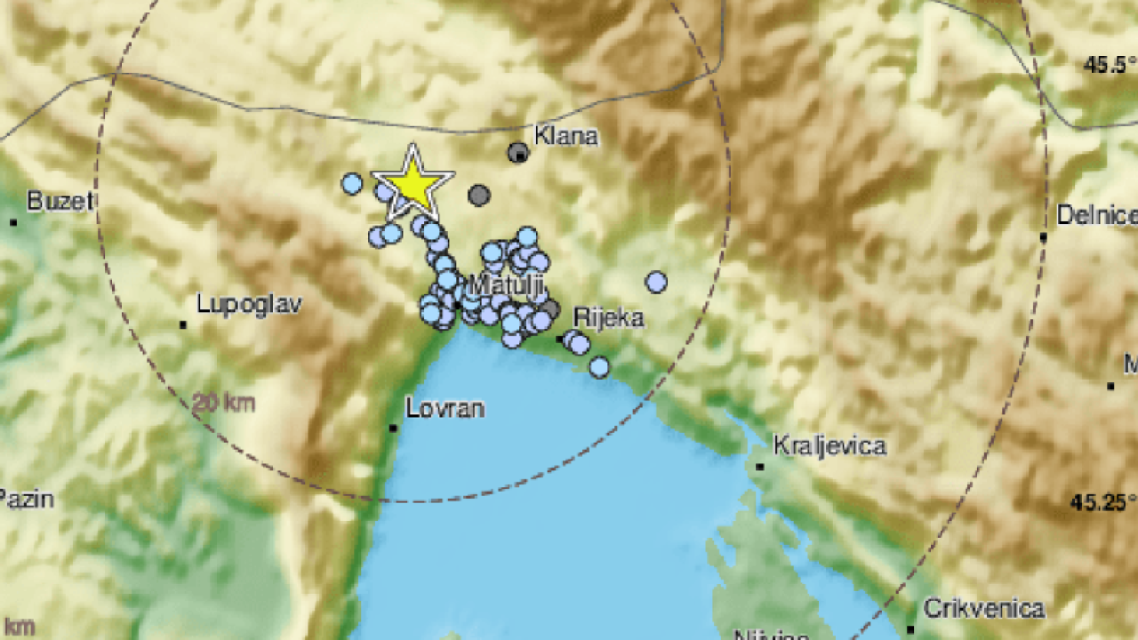 Potres pogodio Rijeku: 'Jak udar, nema spavanja noćas'