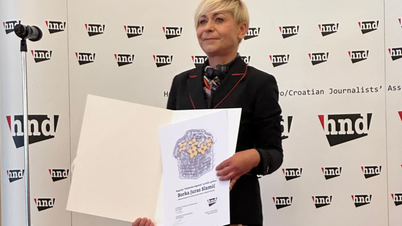 Novinarka Borka Juras Slamić dobitnica nagrade 'Velebitska degenija'