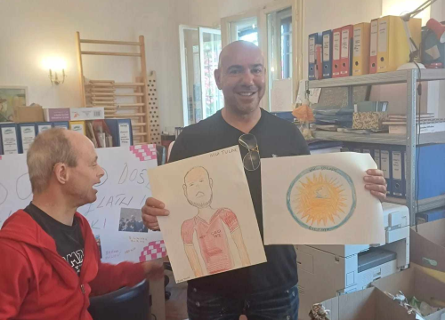 Fotografija 5 - Tucak i Bukić posjetili 'Kamenčiće': 'Veselimo se odlasku na utakmicu za koju ćemo dobiti karte'