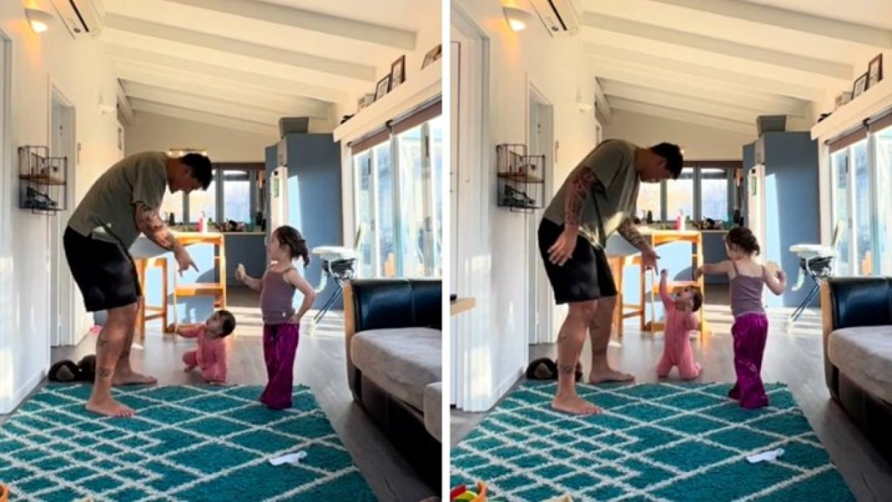 Tata plesao s kćerima pa slučajno snimio trenutak koji je oduševio milijune ljudi