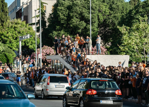 Fotografija 36 - Šibenik dočekao svoje heroje u narančastom: 'Carević ostaje, sezona time završena'