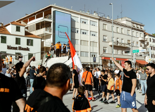 Fotografija 40 - Šibenik dočekao svoje heroje u narančastom: 'Carević ostaje, sezona time završena'