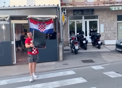 Šibenčanin koji baca televizor nakon utakmice postao viralan